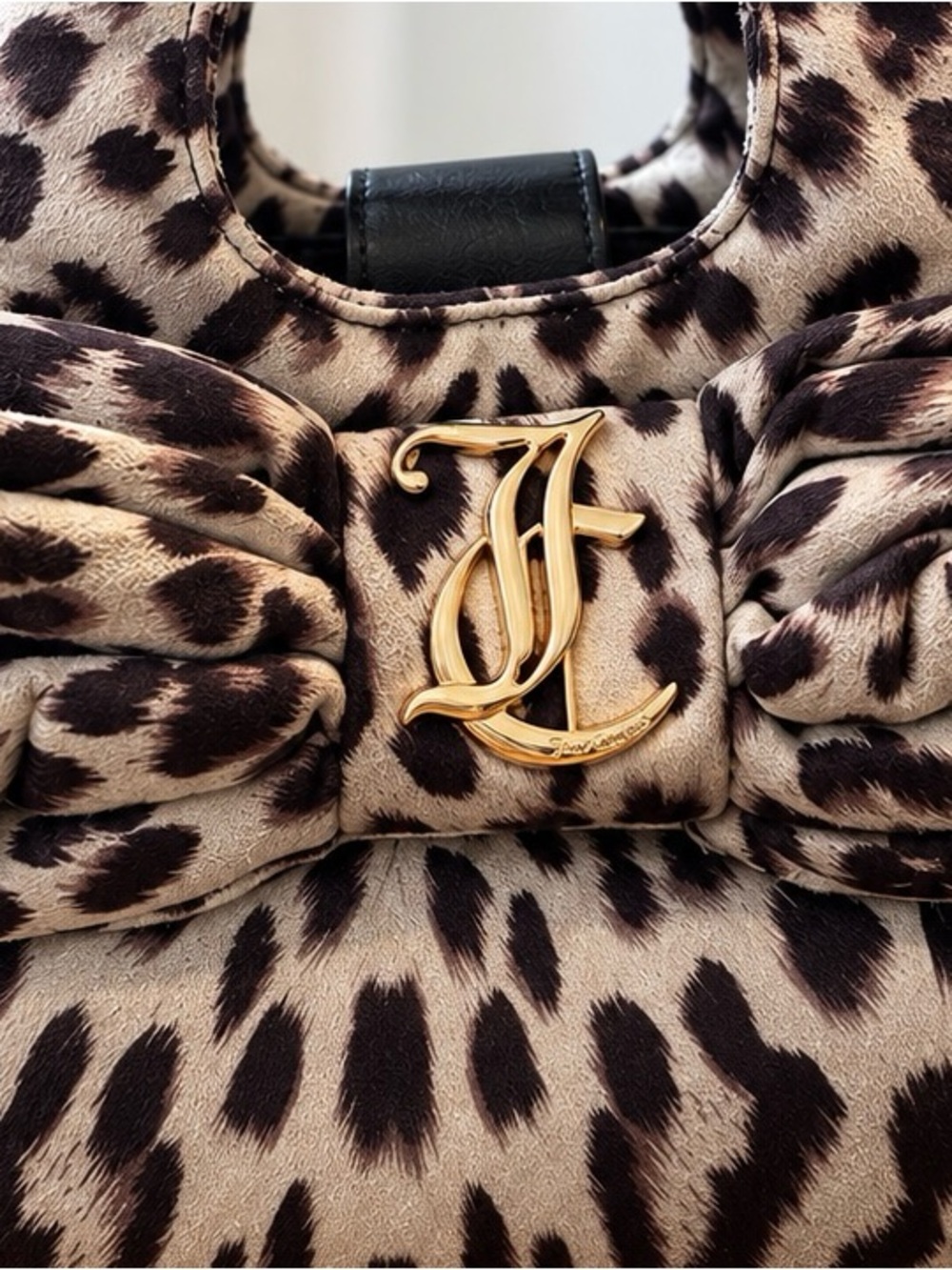 Juicy Couture Snow Leopard Bow Dup Mini Tote Crossbody Bag NWT - Picture 5 of 8